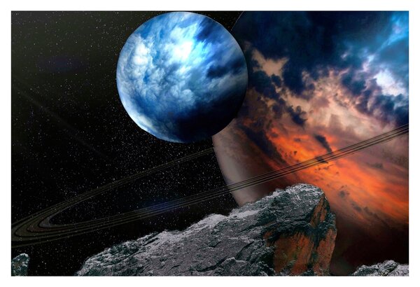 Tablou planetei în cosmos (90x60 cm)