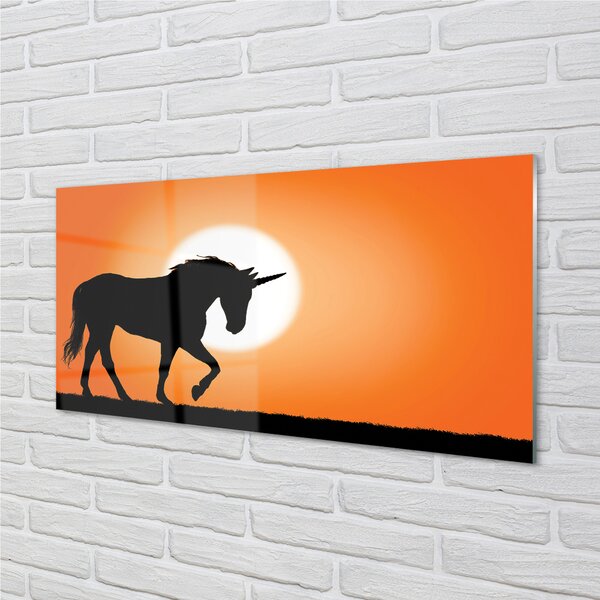 Panouri de sticlă Sunset Unicorn