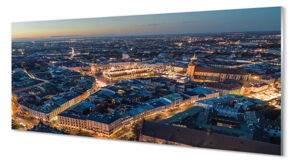 Tablouri acrilice panorama Cracovia noapte
