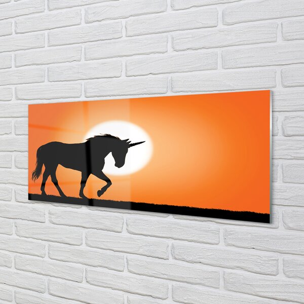Panouri de sticlă Sunset Unicorn