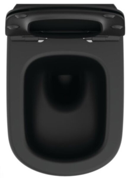 Ideal Standard Tesi vas wc cu capac soft-close agăţat fără margine negru T3546V3