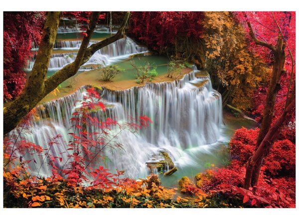 Fototapet cascada de pădure