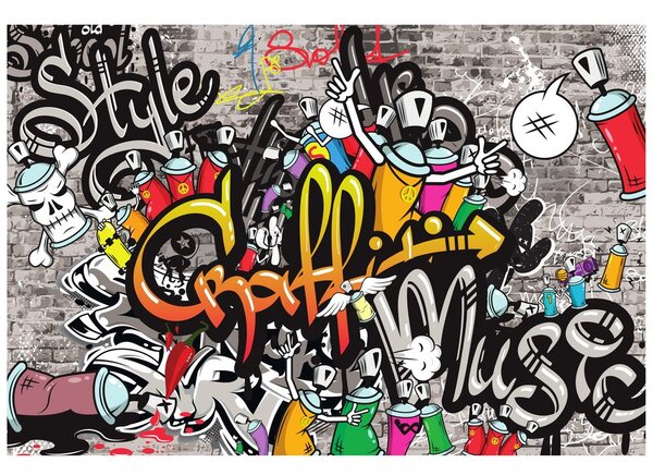 Tapet graffiti colorate