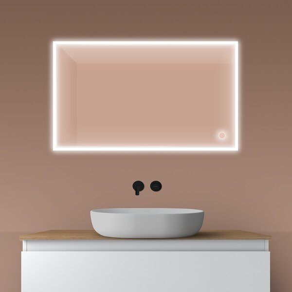 Oltens Nordlis oglindă 60x100 cm dreptunghiular cu iluminare cu covoraș de încălzire 64106000