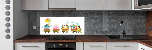 Sticlă pentru bucătărie tren vesel