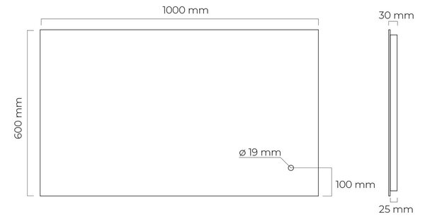Oltens Nordlis oglindă 60x100 cm dreptunghiular cu iluminare cu covoraș de încălzire 64111000