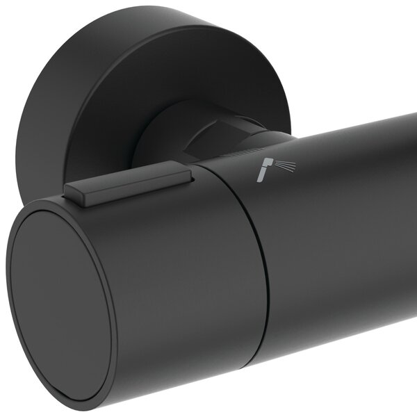 Ideal Standard Alu+ set de duș perete cu termostat negru BD583XG