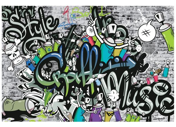 Tapet perete graffiti elegant