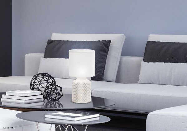Veioză crem cu abajur textil (înălțime 32 cm) Iner – Candellux Lighting