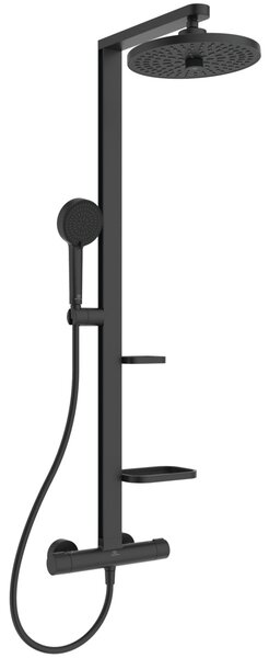Ideal Standard Alu+ set de duș perete cu termostat negru BD583XG