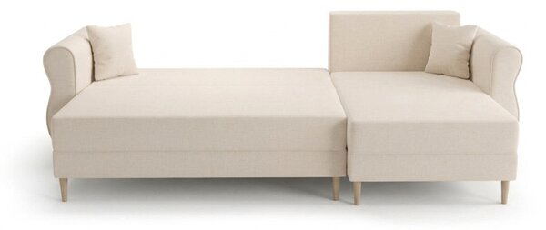 Canapea extensibila de colt SILVIANO, crem, reversibila, 230x140 cm