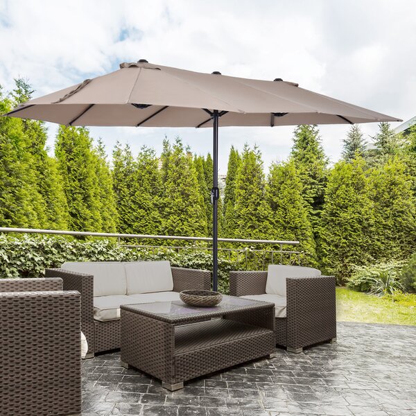 Outsunny umbrele de gradina umbrela dubla 4.6m gradina piscina | Aosom Romania