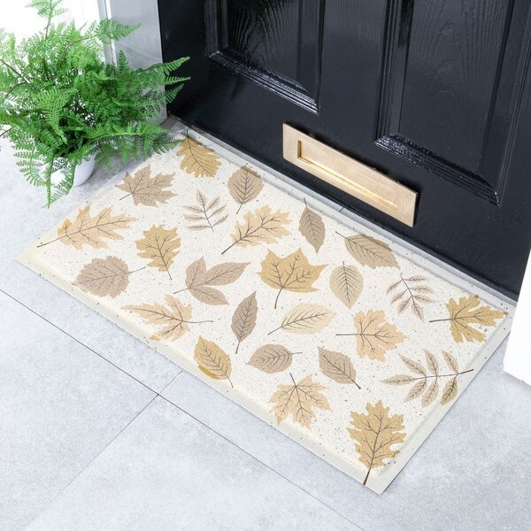 Covoraș de intrare 40x70 cm Autumn Neutral Leaves – Artsy Doormats