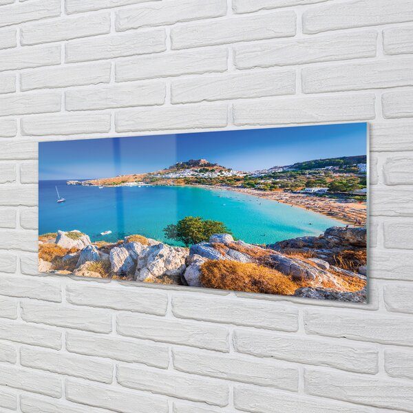 Panouri de sticlă Grecia Coast Panorama Beach