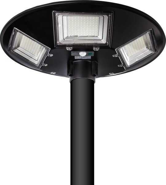 Lampă LED stradală solară cu senzor LED/22W/6V 6500K IP65 negru + telecomandă