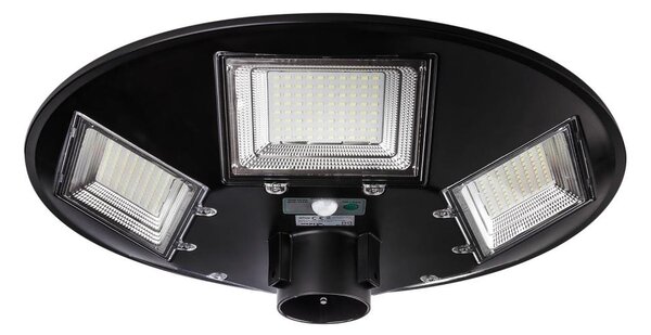 Lampă LED stradală solară cu senzor LED/22W/6V 6500K IP65 negru + telecomandă