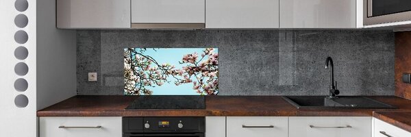 Sticlă pentru bucătărie flori magnolia