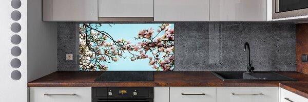 Sticlă pentru bucătărie flori magnolia