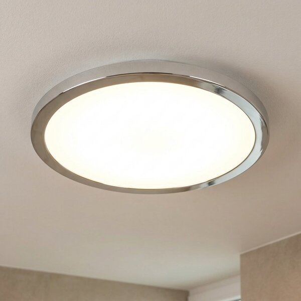 LIGHTME Plafonieră cu LED Aqua Ø30,2cm cromat, Metalic, Baie, Metal, Modern