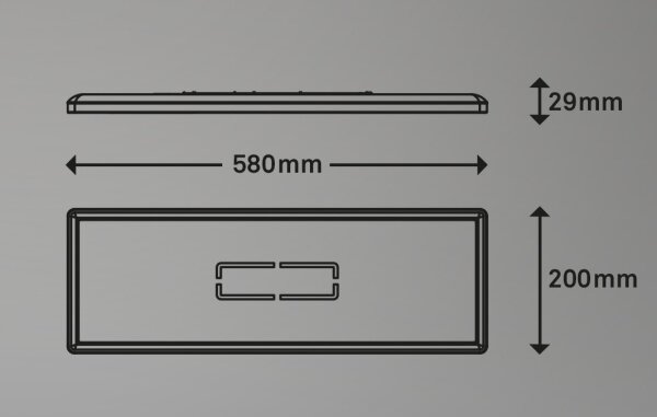 Plafonieră LED FREE LED/22W/230V 58x20 cm Briloner 3394-014