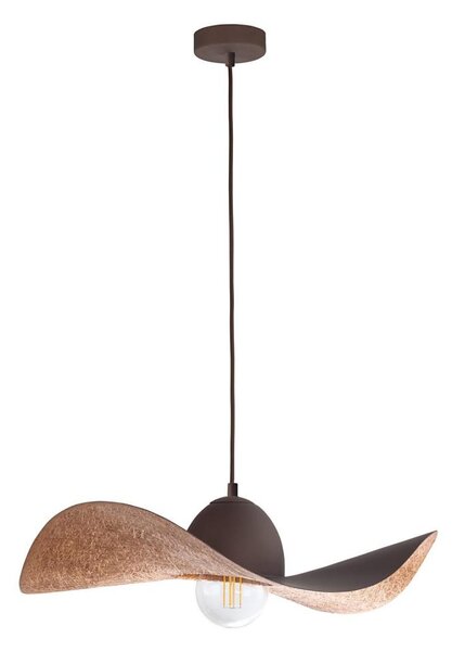 Lustră pe cablu KAPELLO 1xE27/60W/230V d. 55 cm maro/cupru