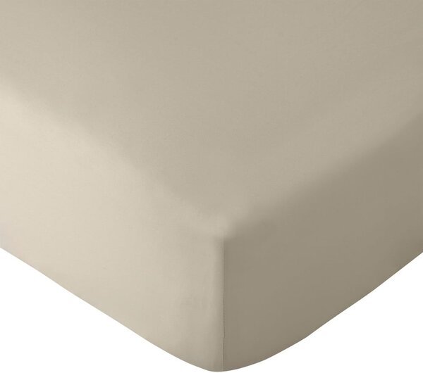 Cearceaf bej cu elastic 150x200 cm So Soft Easy Iron – Catherine Lansfield