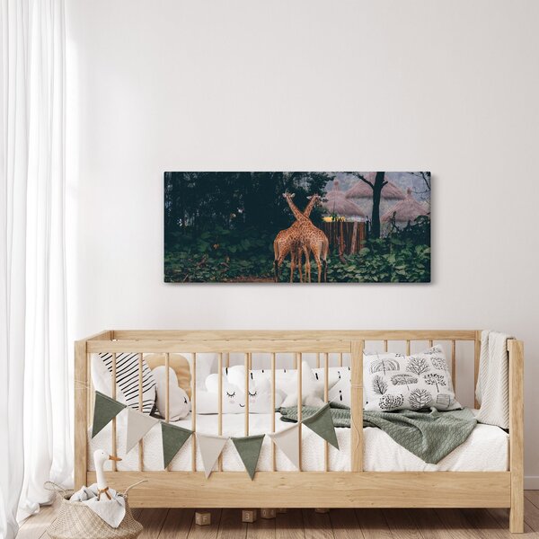 Tablou cu două girafe (120x50 cm)