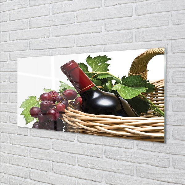 Panouri de sticlă struguri de vin Coșul de gunoi