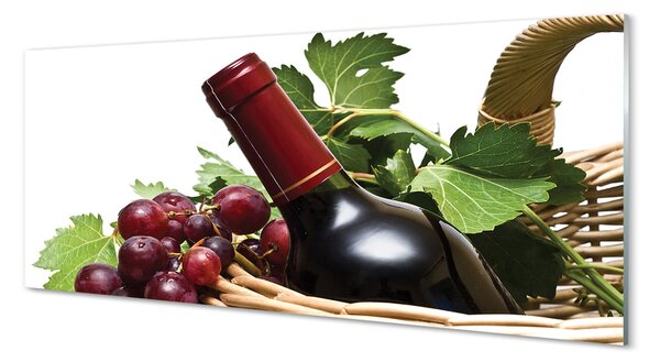 Panouri de sticlă struguri de vin Coșul de gunoi