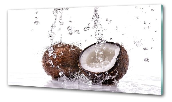 Panou sticlă bucătărie Și apă de nucă de cocos