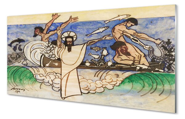 Panouri de sticlă mare Isus schiță
