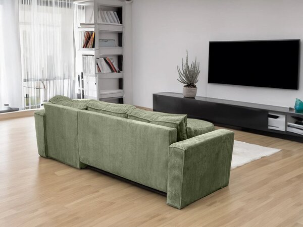 Canapea colt extensibila SMART COSARO menta, cu colt bilateral + 2 perne CADOU