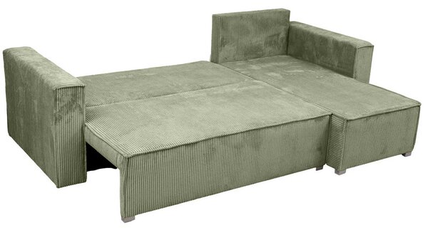 Canapea colt extensibila SMART COSARO menta, cu colt bilateral + 2 perne CADOU