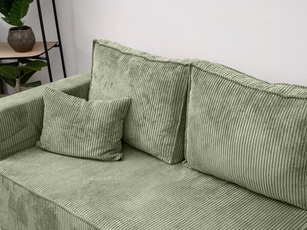 Canapea colt extensibila SMART COSARO menta, cu colt bilateral + 2 perne CADOU