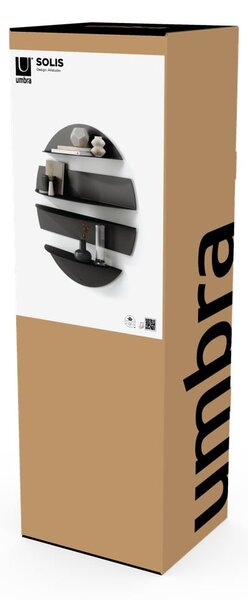 Rafturi negre 4 buc. din metal 76 cm Solis – Umbra