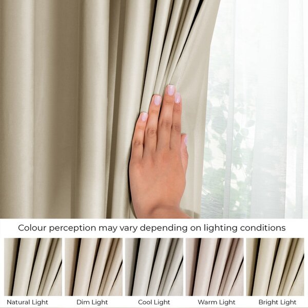 Draperie maro/bej dimout (semi-opacă) din catifea 140x245 cm Eyelets – Restilo