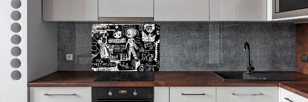 Panou de bucătărie graffiti