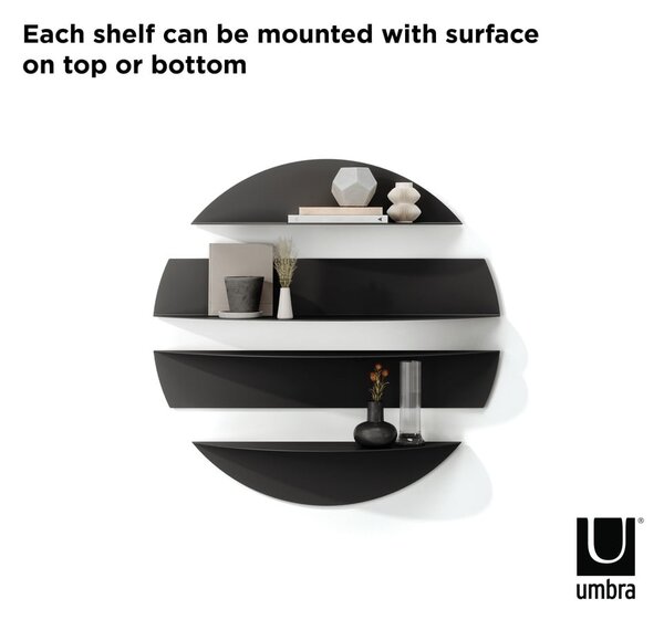 Rafturi negre 4 buc. din metal 76 cm Solis – Umbra