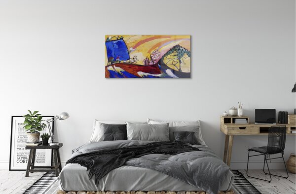 Tablouri acrilice peisaj rural artă abstractă