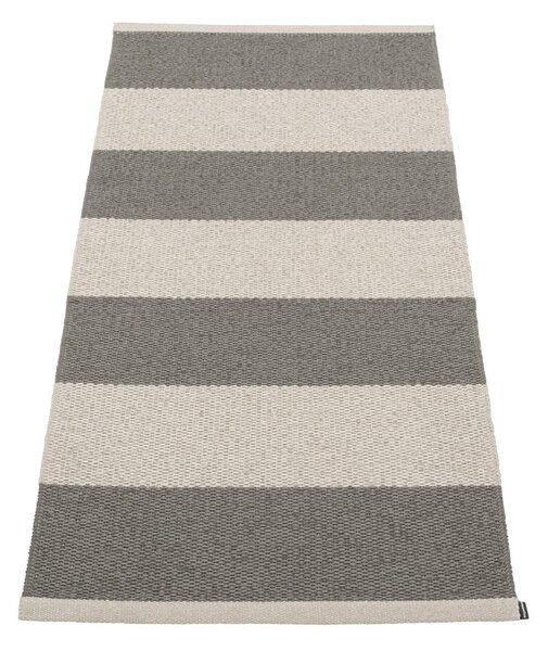 Covor tip traversă pentru interior și exterior gri antracit/crem 70x150 cm Bob Charcoal Linen – Pappelina