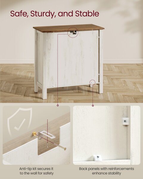 Consola Vasagle Maro rustic 40 x 80 x 80 cm