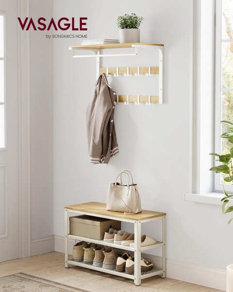 Pantofar Vasagle Alb 30 x 73 x 45 cm