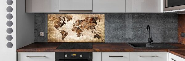 Sticlă pentru bucătărie Harta lemnului mondial