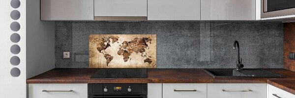Sticlă pentru bucătărie Harta lemnului mondial