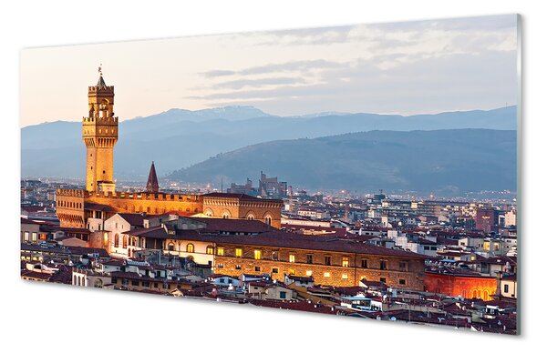 Panouri de sticlă Italia Castelul apus de soare panoramă