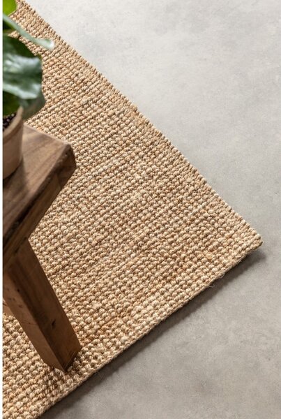 Covor tip traversă în culoare naturală din iută 80x200 cm Bouclé – Hanse Home