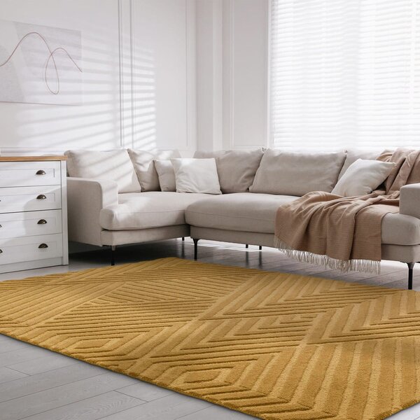 Covor galben ocru din lână 120x170 cm Hague – Asiatic Carpets
