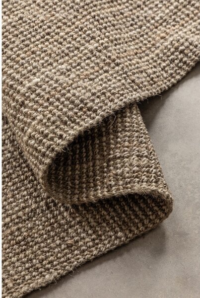 Covor tip traversă taupe din iută 80x200 cm Bouclé – Hanse Home