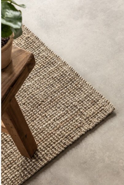 Covor tip traversă taupe din iută 80x200 cm Bouclé – Hanse Home
