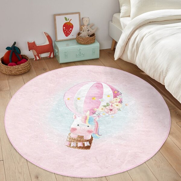 Covor pentru copii roz ø 120 cm Comfort – Mila Home